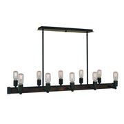 Framburg - 5402 MBLACK - Ten Light Island Chandelier - Modern Farmhouse - Matte Black