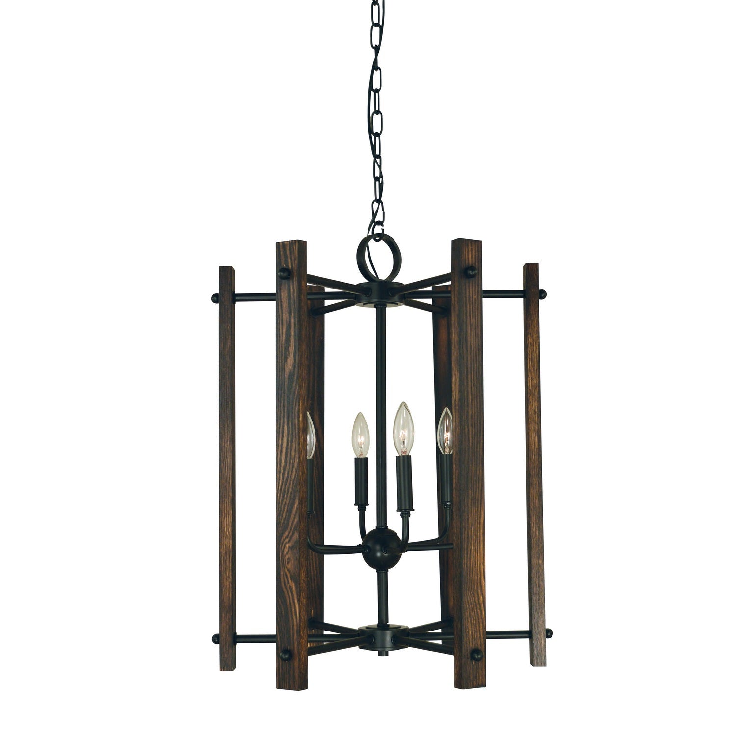 Framburg - 5406 MBLACK - Six Light Chandelier - Modern Farmhouse - Matte Black