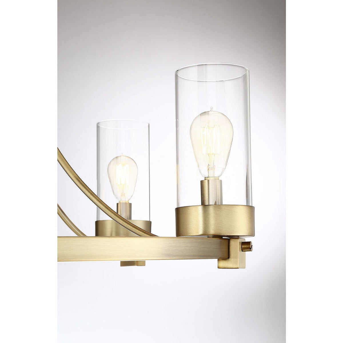 Meridian - M10018NB - Five Light Chandelier - Mchan - Natural Brass