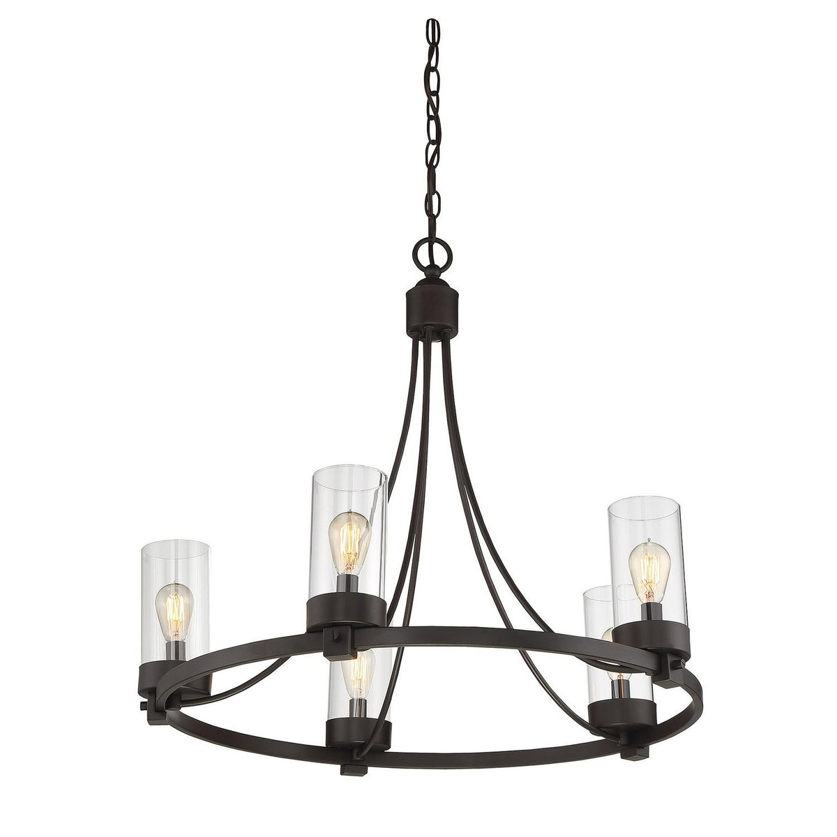 Meridian - M10018ORB - Five Light Chandelier - Mchan - Oil Rubbed Bronze