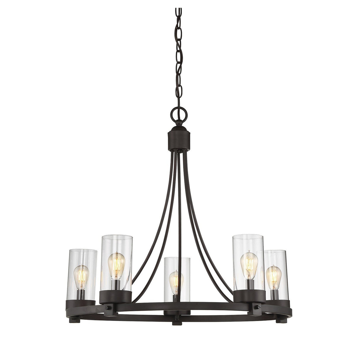 Meridian - M10018ORB - Five Light Chandelier - Mchan - Oil Rubbed Bronze