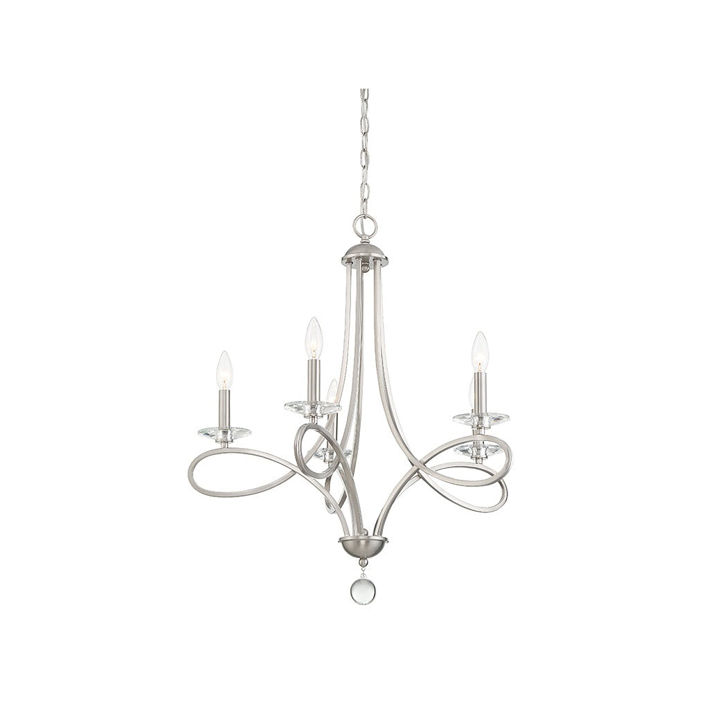 Meridian - M10028BN - Five Light Chandelier - Mchan - Brushed Nickel