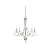 Meridian - M10028BN - Five Light Chandelier - Mchan - Brushed Nickel
