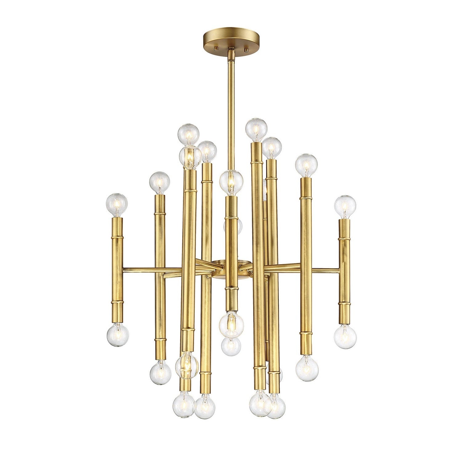 Meridian - M10040NB - 24 Light Chandelier - Mchan - Natural Brass