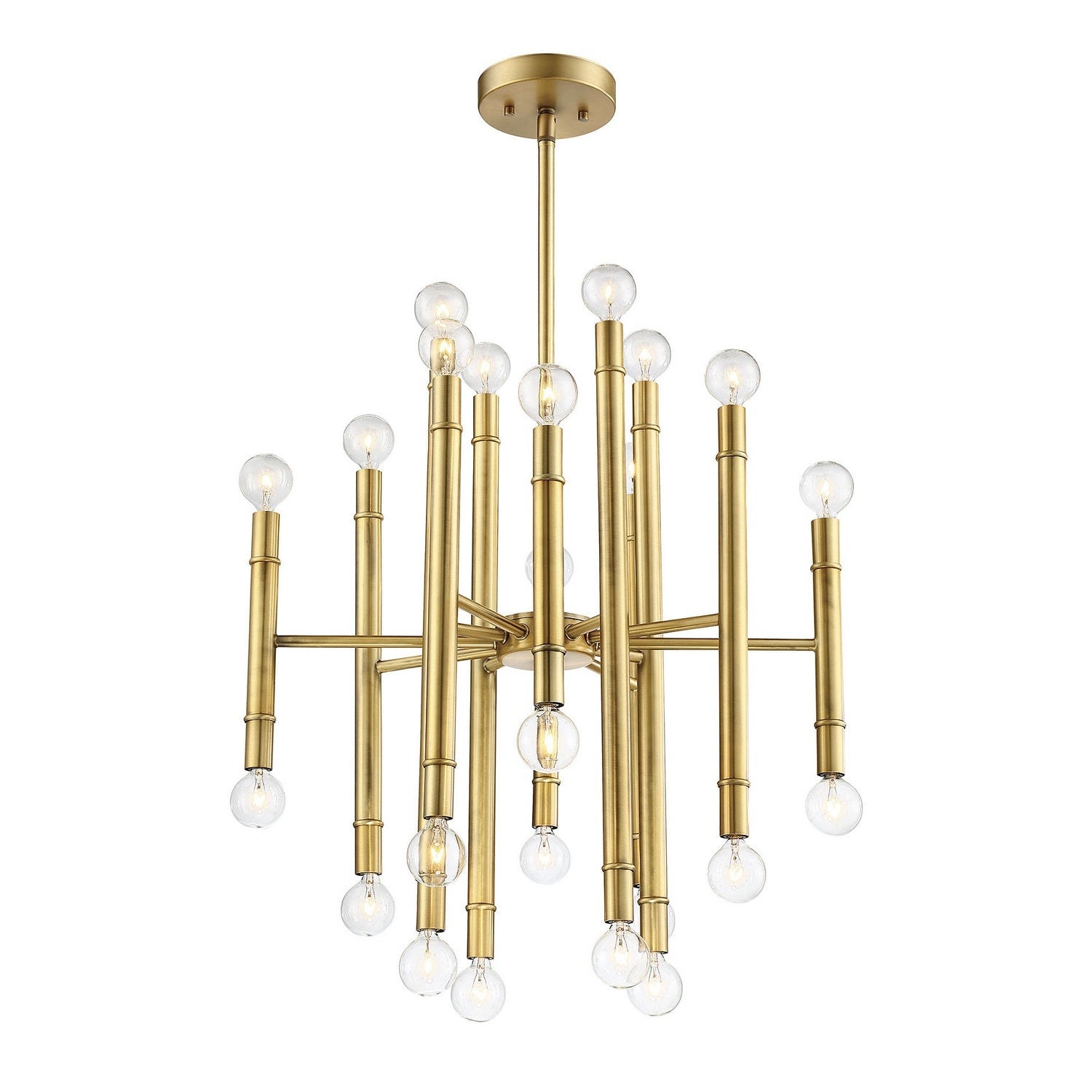 Meridian - M10040NB - 24 Light Chandelier - Mchan - Natural Brass
