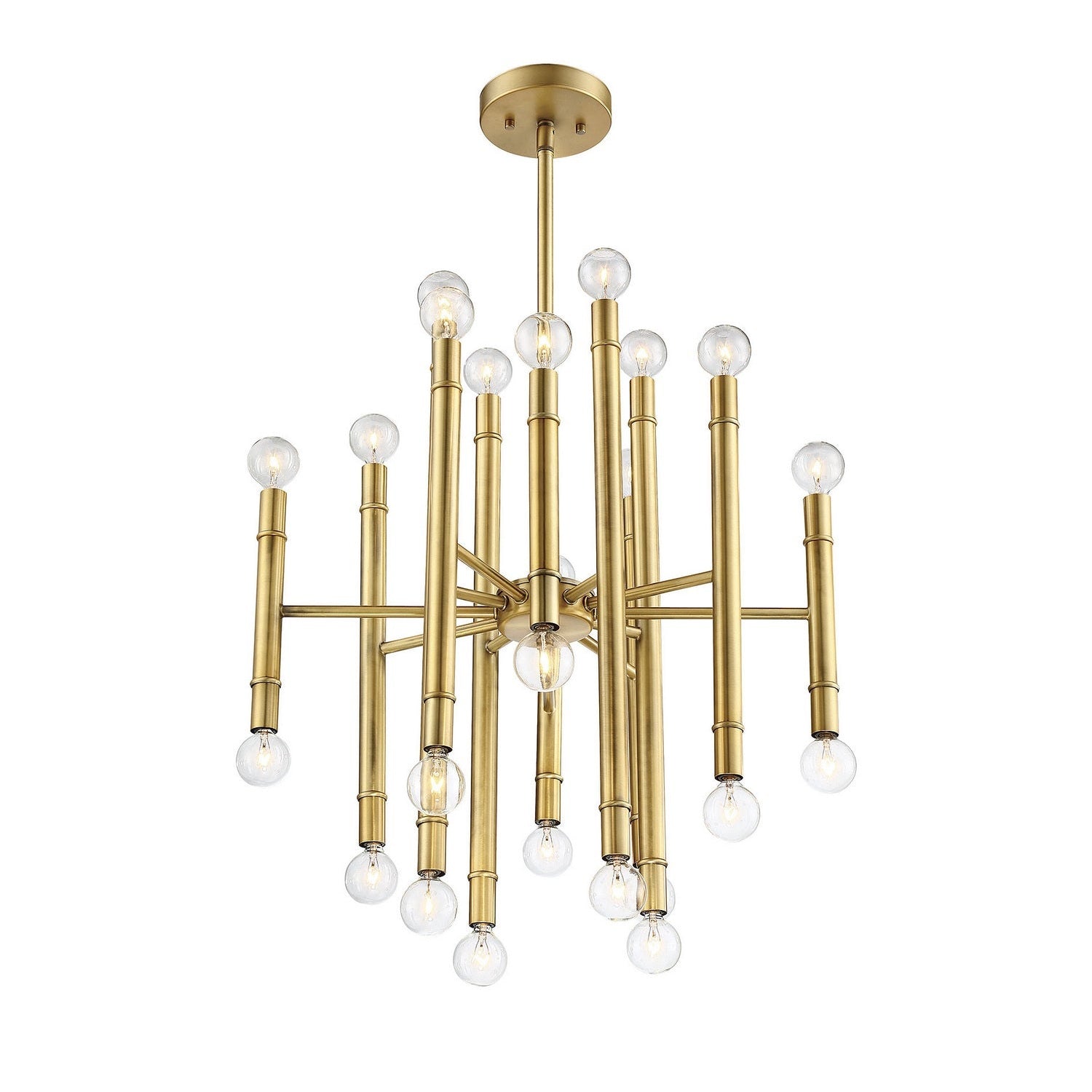 Meridian - M10040NB - 24 Light Chandelier - Mchan - Natural Brass