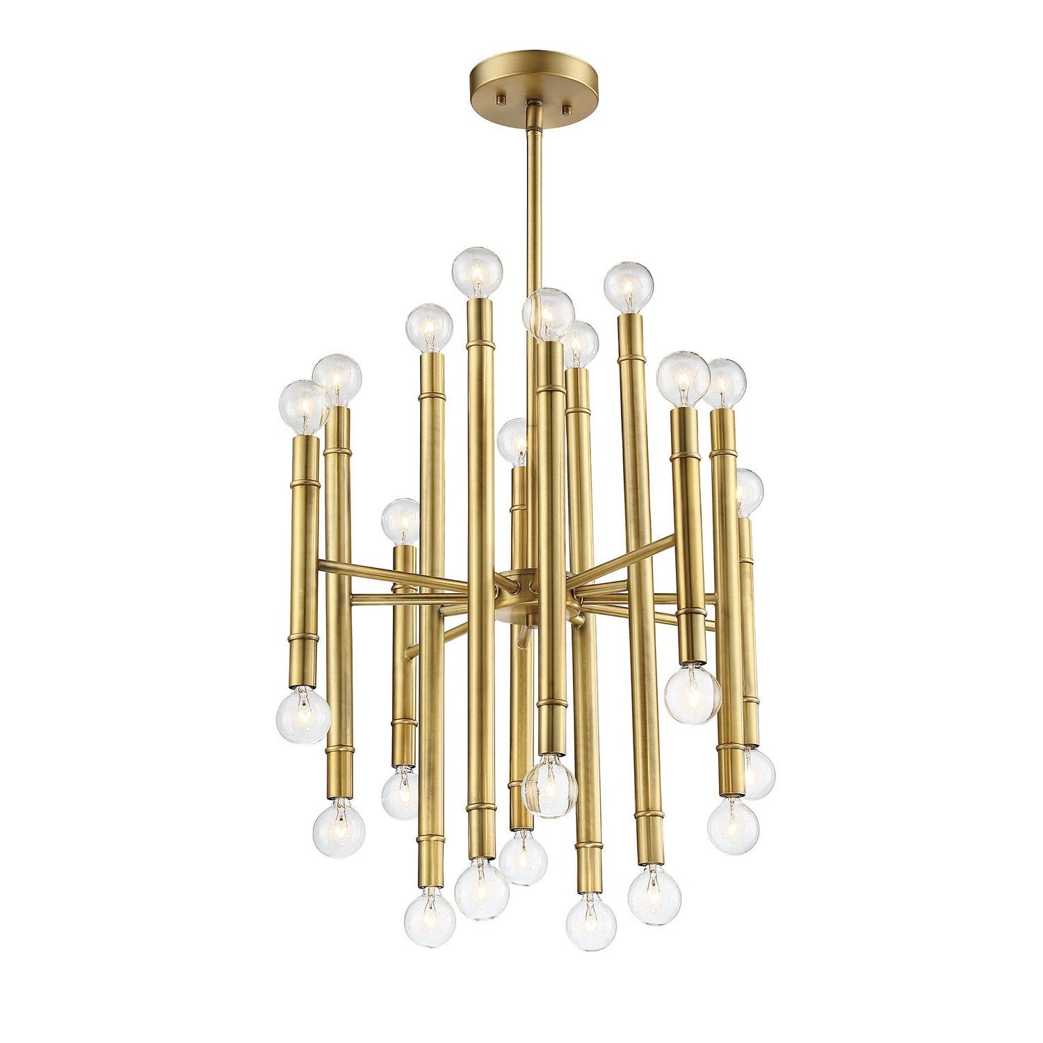 Meridian - M10040NB - 24 Light Chandelier - Mchan - Natural Brass
