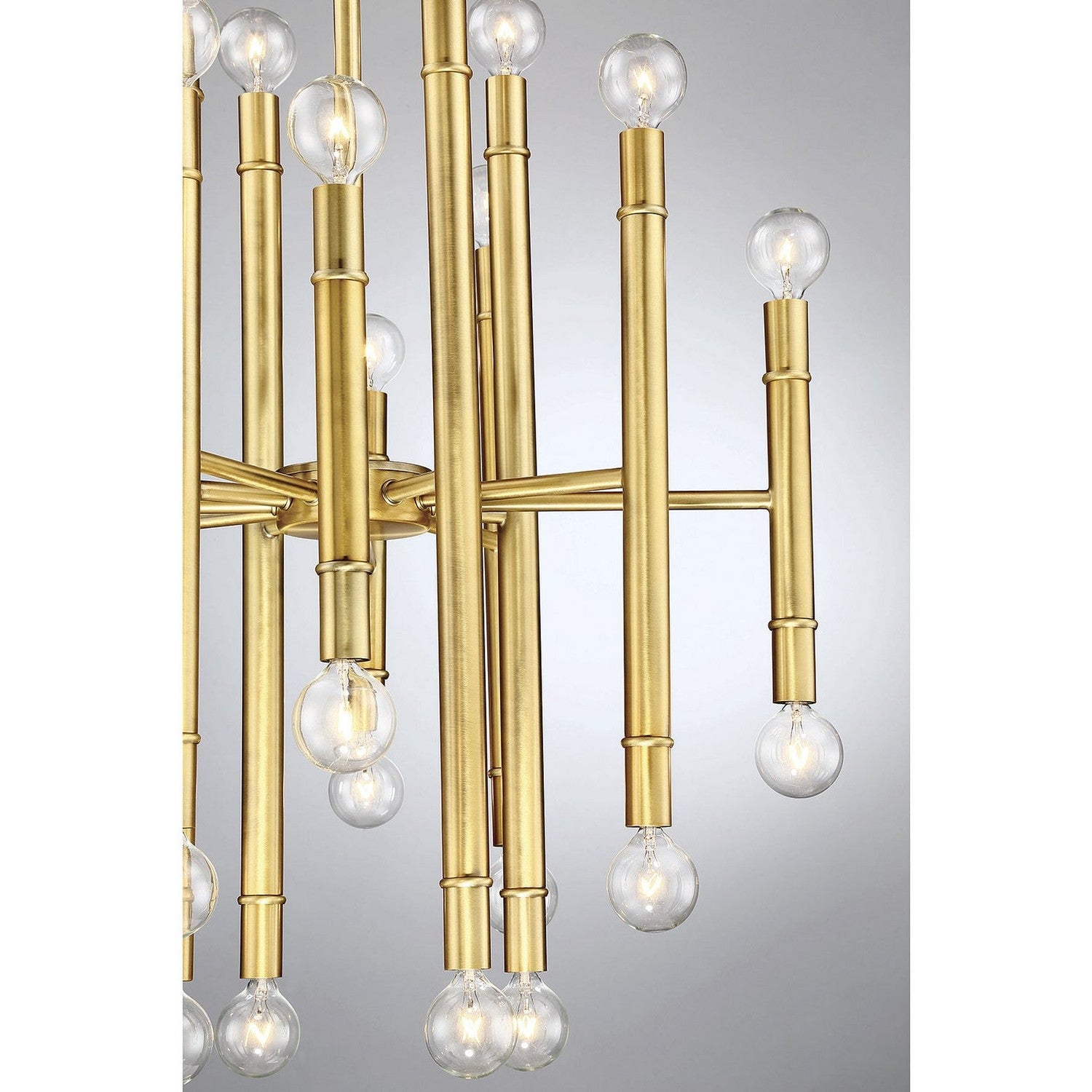 Meridian - M10040NB - 24 Light Chandelier - Mchan - Natural Brass