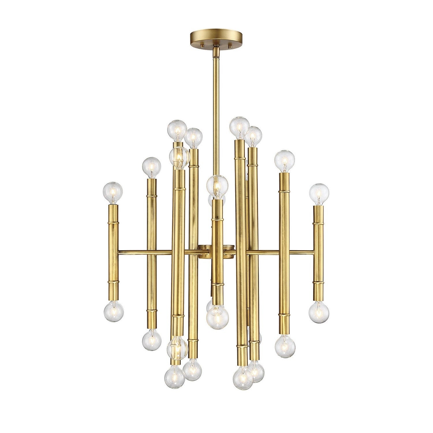Meridian - M10040NB - 24 Light Chandelier - Mchan - Natural Brass