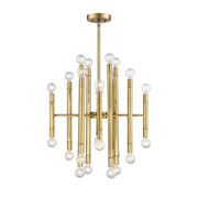 Meridian - M10040NB - 24 Light Chandelier - Mchan - Natural Brass