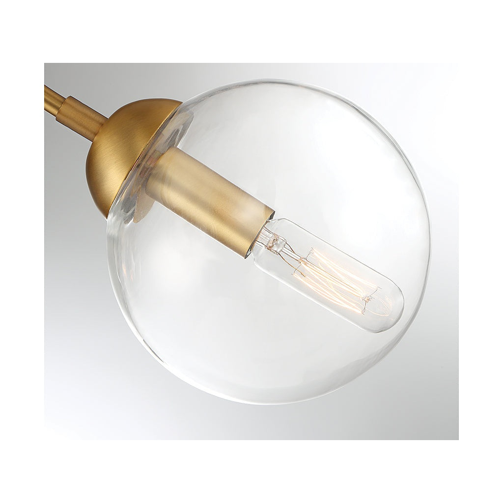 Meridian - M10057NB - Three Light Chandelier - Mchan - Natural Brass