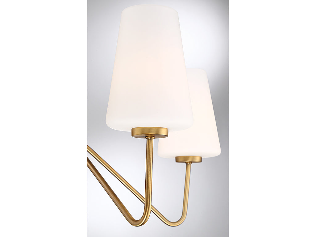 Meridian - M10060NB - Five Light Chandelier - Mchan - Natural Brass