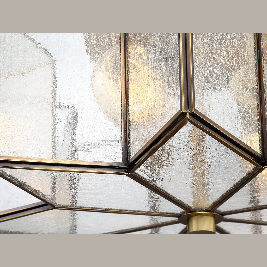 Meridian - M60004NB - Two Light Semi-Flush Mount - Msemi - Natural Brass