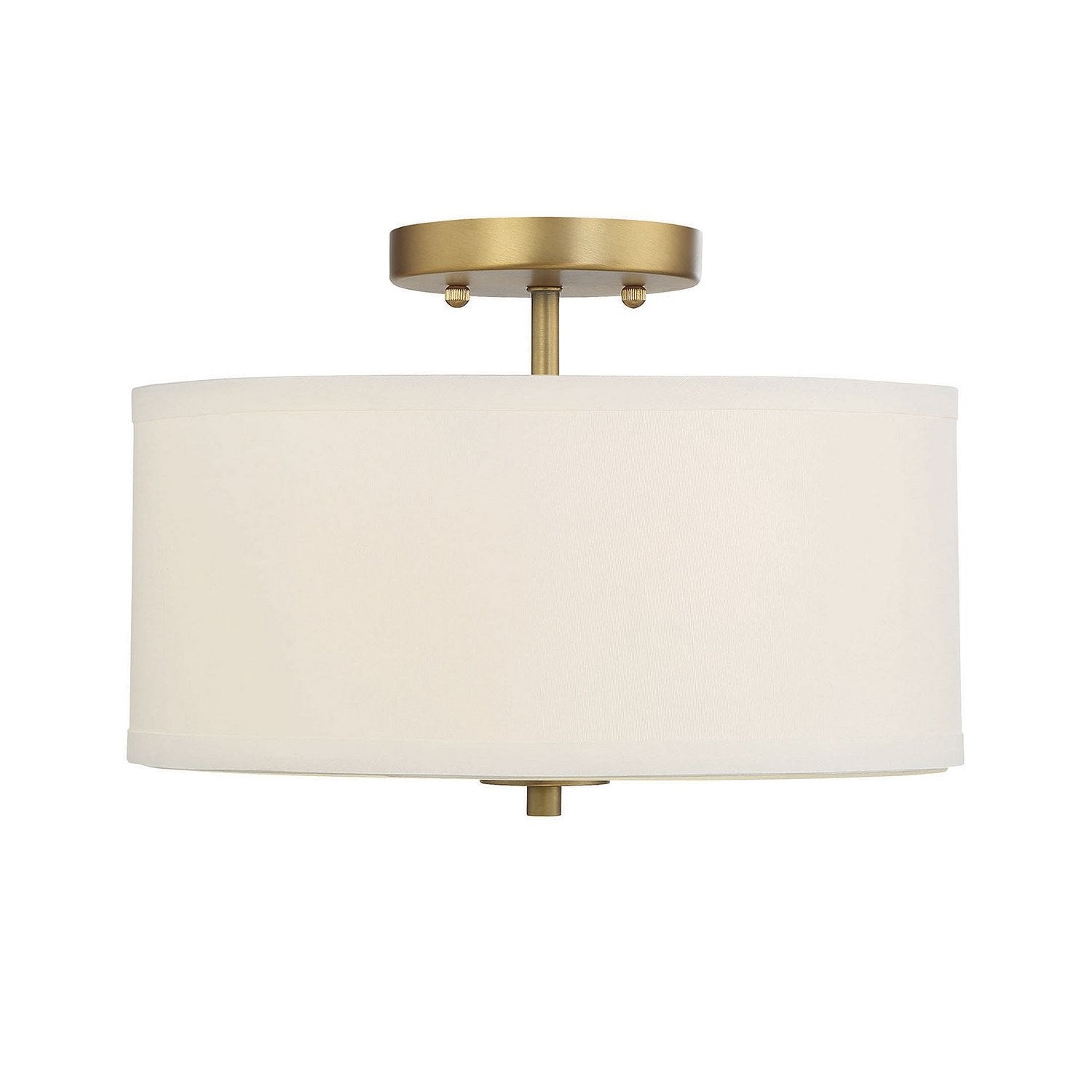 Meridian - M60008NB - Two Light Semi-Flush Mount - Msemi - Natural Brass