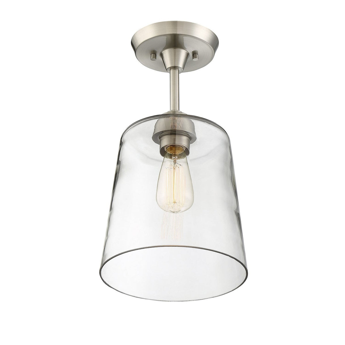Meridian - M60010BN - One Light Semi-Flush Mount - Msemi - Brushed Nickel