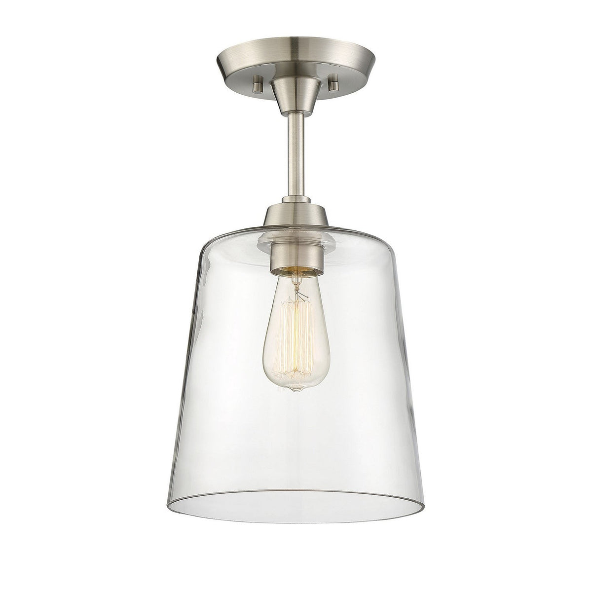 Meridian - M60010BN - One Light Semi-Flush Mount - Msemi - Brushed Nickel