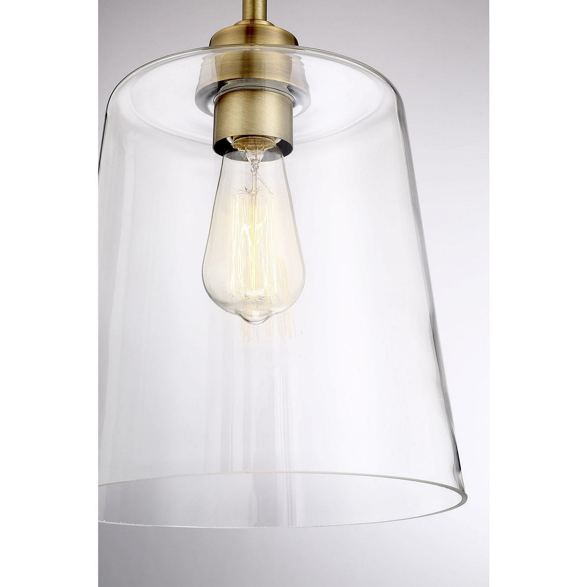 Meridian - M60010NB - One Light Semi-Flush Mount - Msemi - Natural Brass