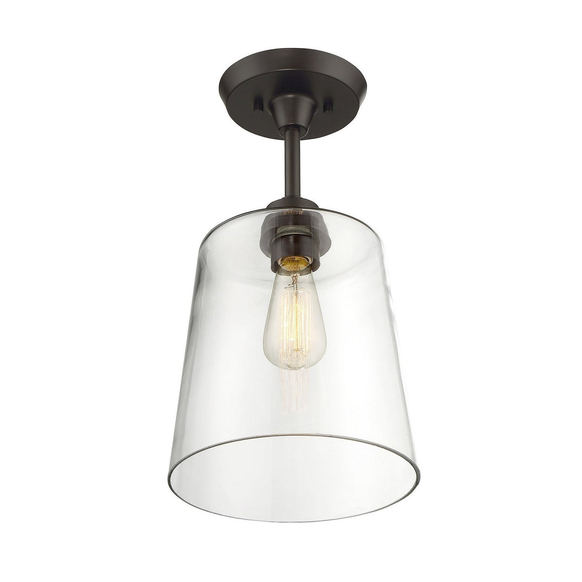 Meridian - M60010ORB - One Light Semi-Flush Mount - Msemi - Oil Rubbed Bronze
