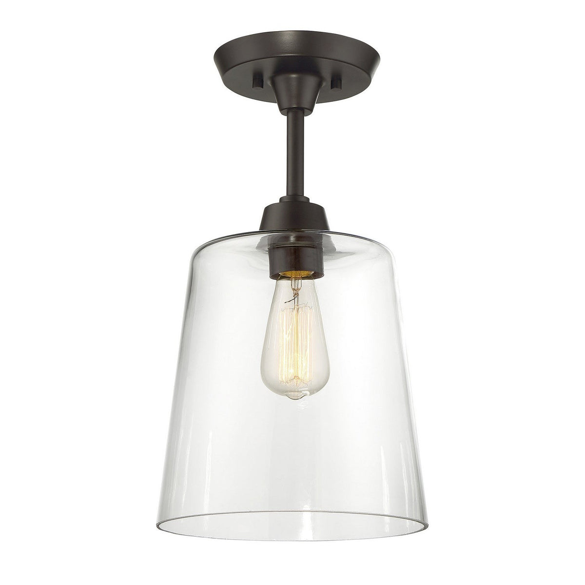 Meridian - M60010ORB - One Light Semi-Flush Mount - Msemi - Oil Rubbed Bronze