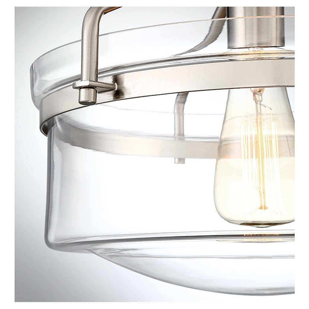 Meridian - M60011BN - One Light Semi-Flush Mount - Msemi - Brushed Nickel