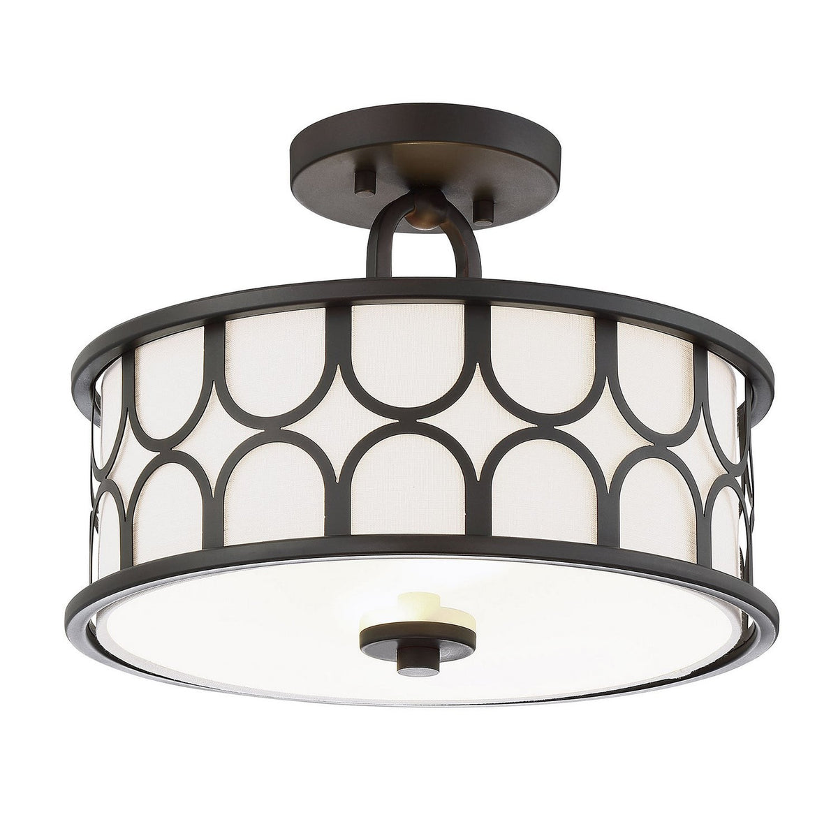 Meridian - M60015ORB - Two Light Semi-Flush Mount - Msemi - Oil Rubbed Bronze