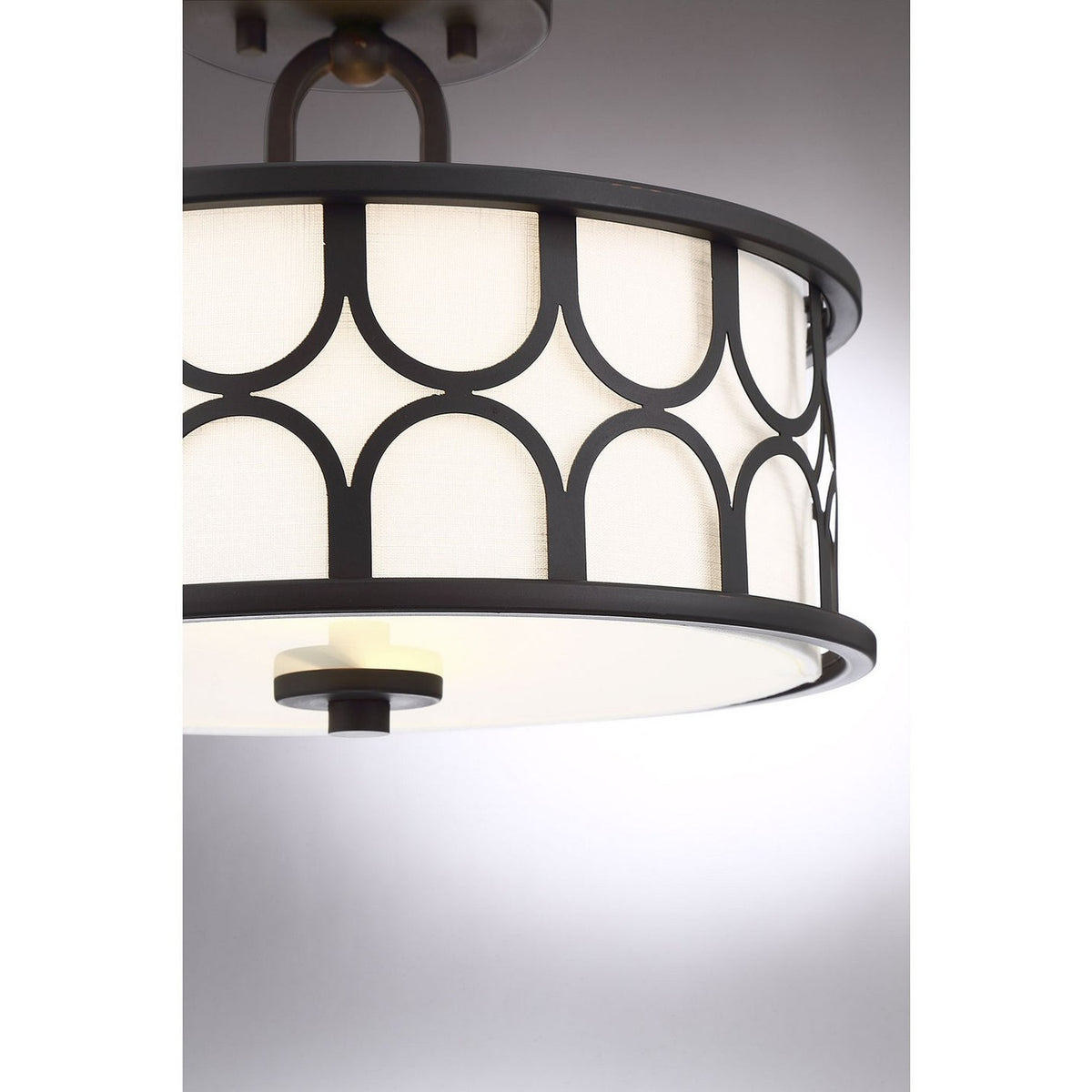 Meridian - M60015ORB - Two Light Semi-Flush Mount - Msemi - Oil Rubbed Bronze