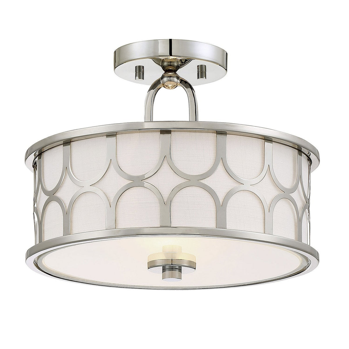Meridian - M60015PN - Two Light Semi-Flush Mount - Msemi - Polished Nickel