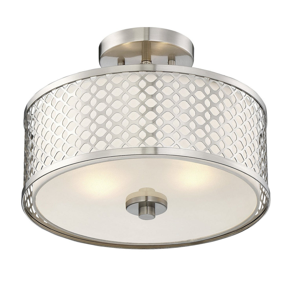 Meridian - M60016BN - Two Light Semi-Flush Mount - Msemi - Brushed Nickel