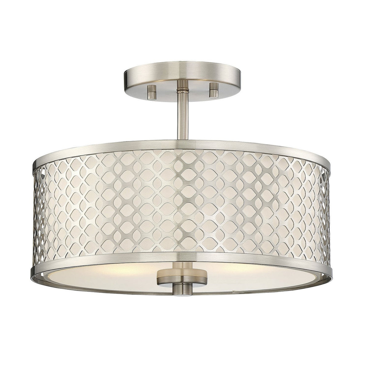Meridian - M60016BN - Two Light Semi-Flush Mount - Msemi - Brushed Nickel