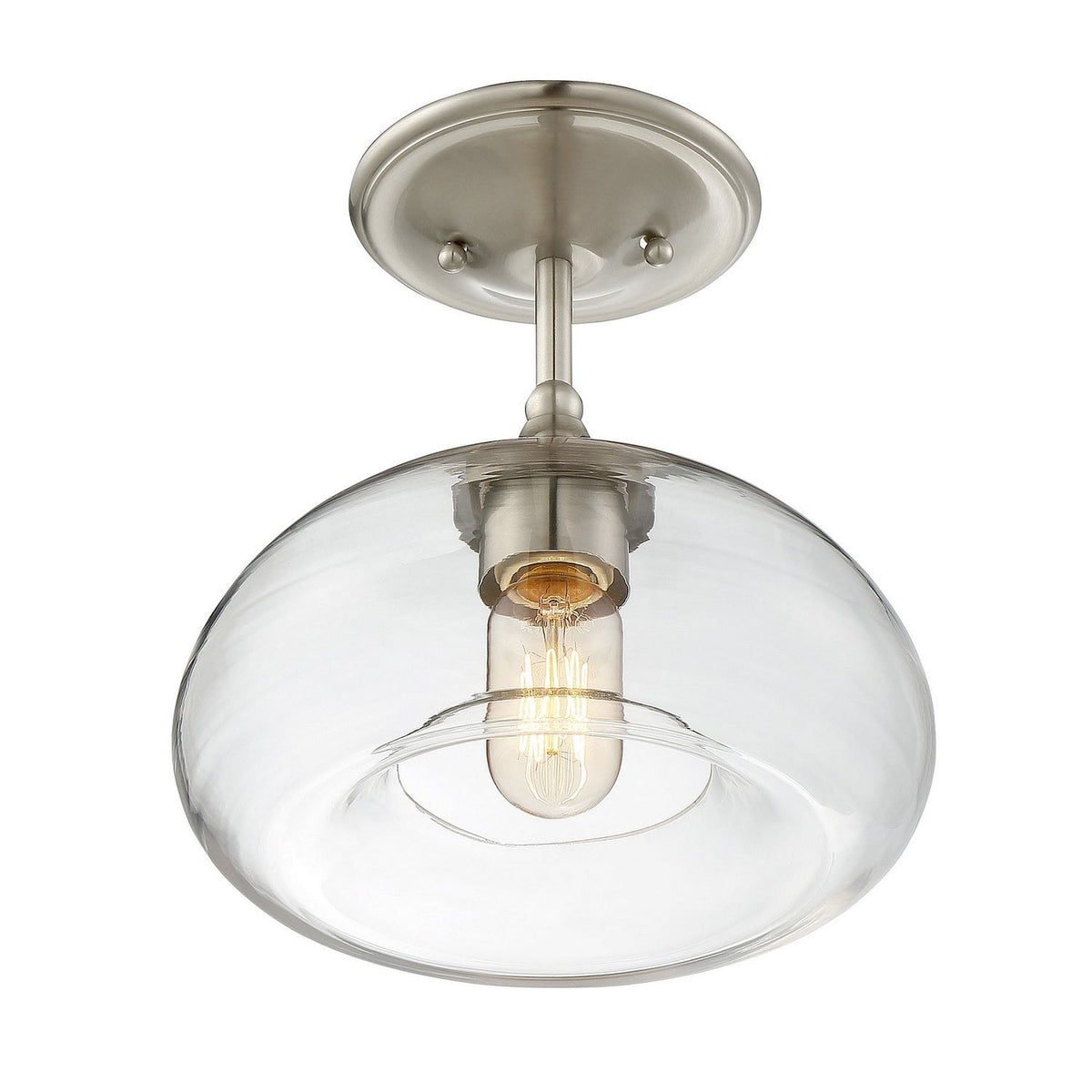 Meridian - M60017BN - One Light Semi-Flush Mount - Msemi - Brushed Nickel