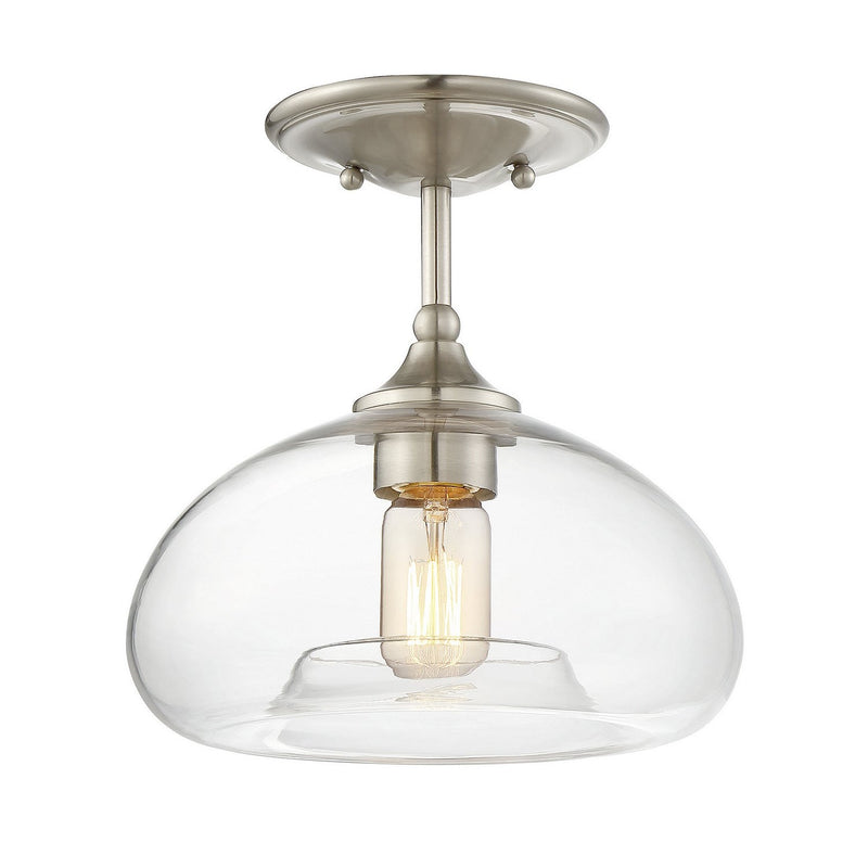 Meridian - M60017BN - One Light Semi-Flush Mount - Msemi - Brushed Nickel