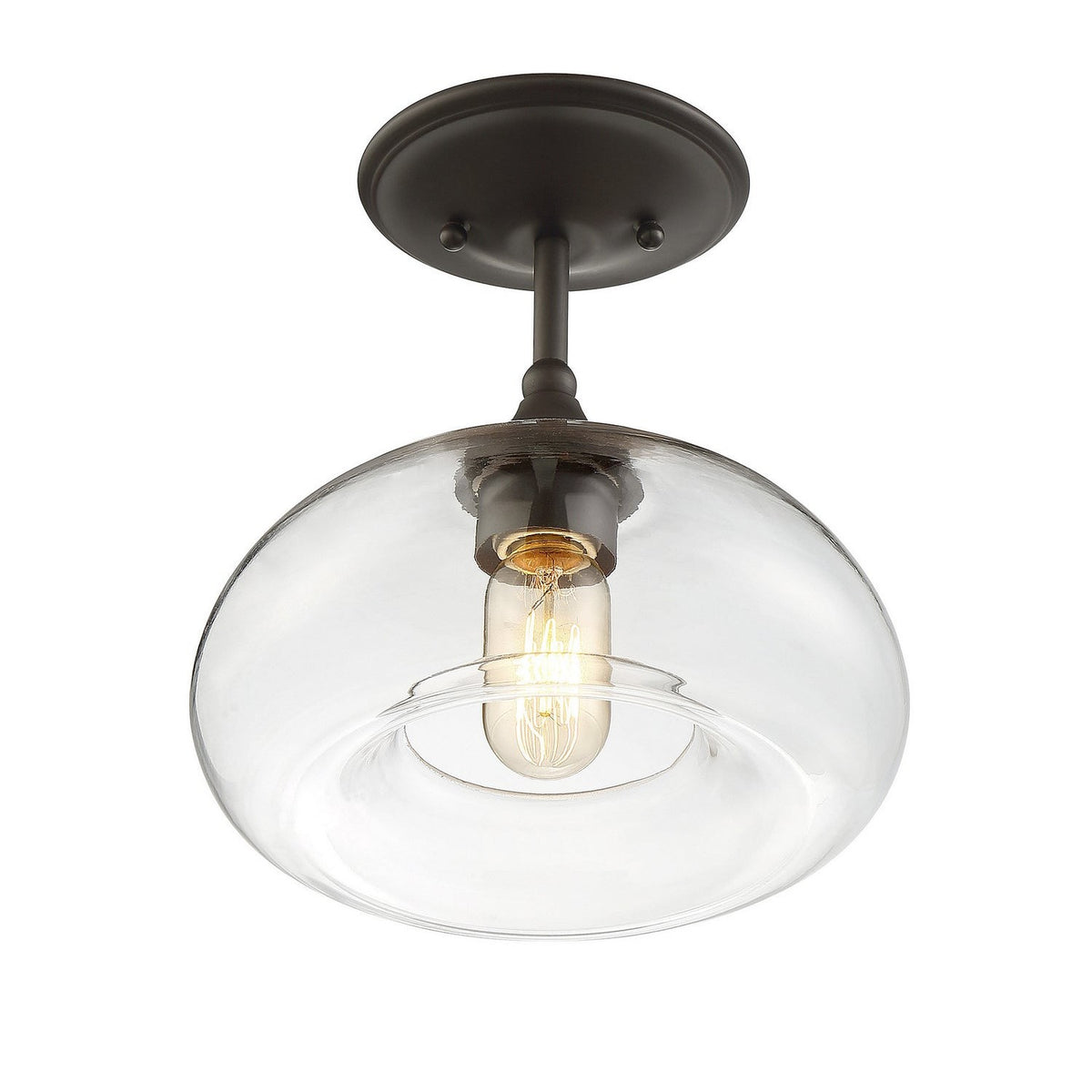 Meridian - M60017ORB - One Light Semi-Flush Mount - Msemi - Oil Rubbed Bronze