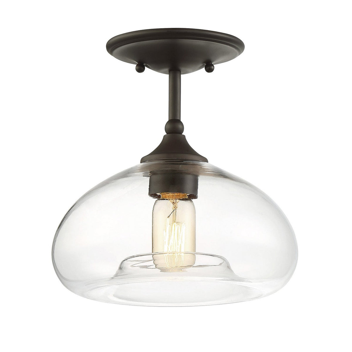 Meridian - M60017ORB - One Light Semi-Flush Mount - Msemi - Oil Rubbed Bronze