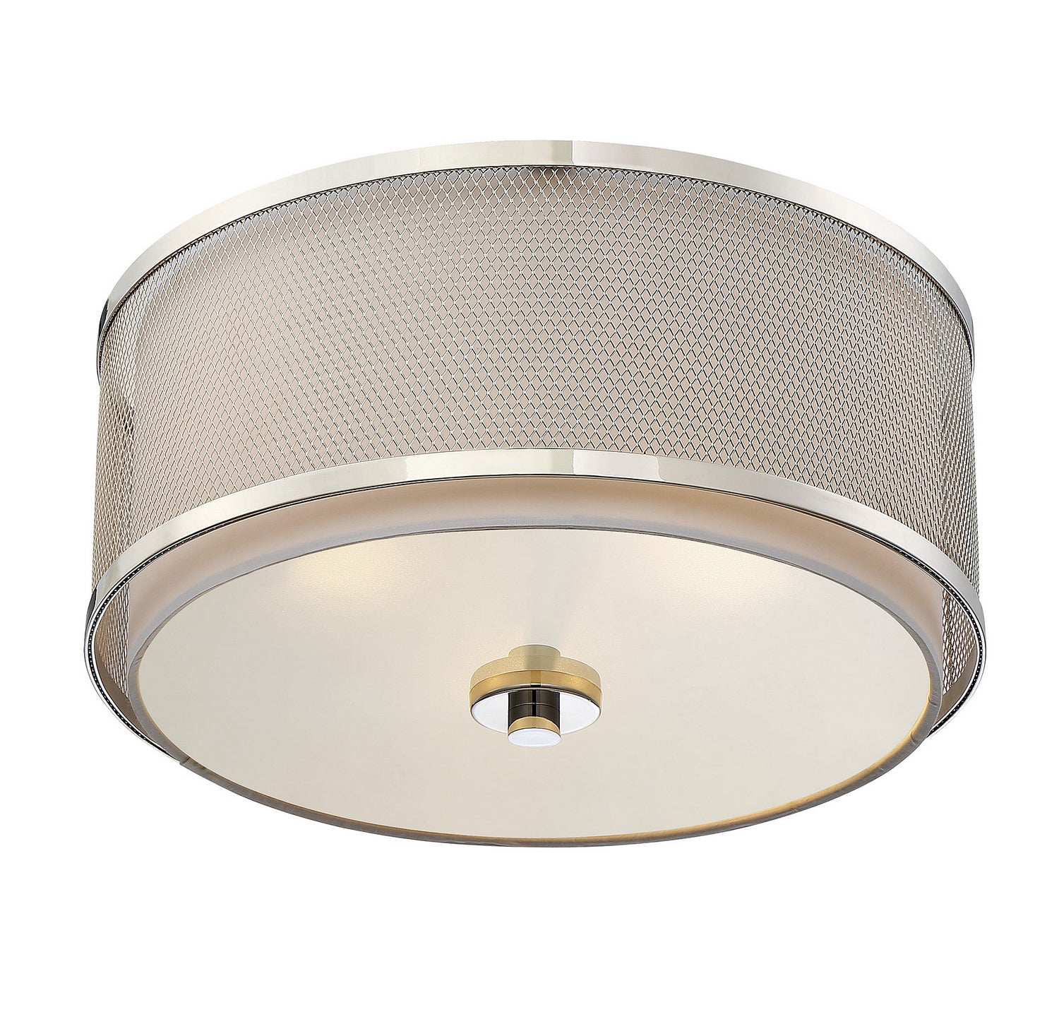 Meridian - M60018PN - Three Light Flush Mount - Mflus - Polished Nickel