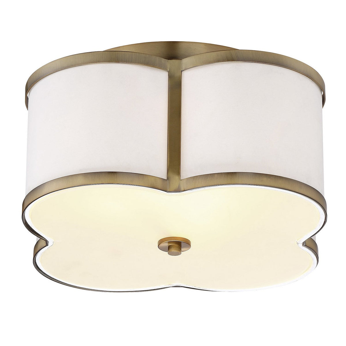 Meridian - M60020NB - Three Light Semi-Flush Mount - Msemi - Natural Brass