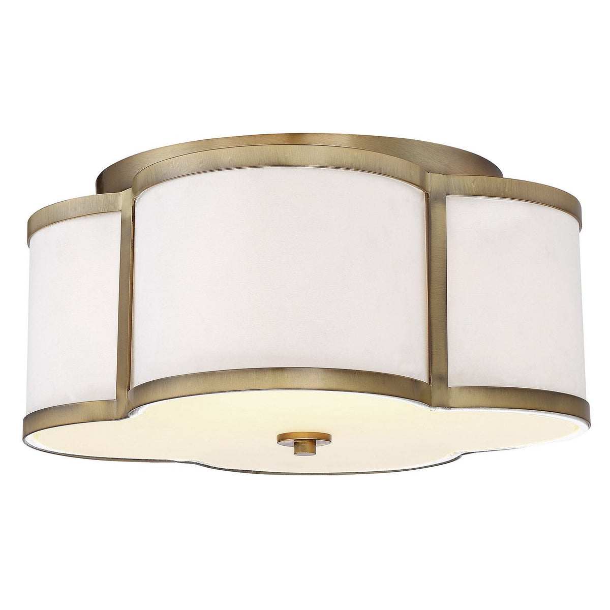 Meridian - M60020NB - Three Light Semi-Flush Mount - Msemi - Natural Brass