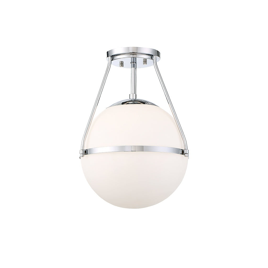 Meridian - M60054CH - One Light Semi-Flush Mount - Msemi - Chrome