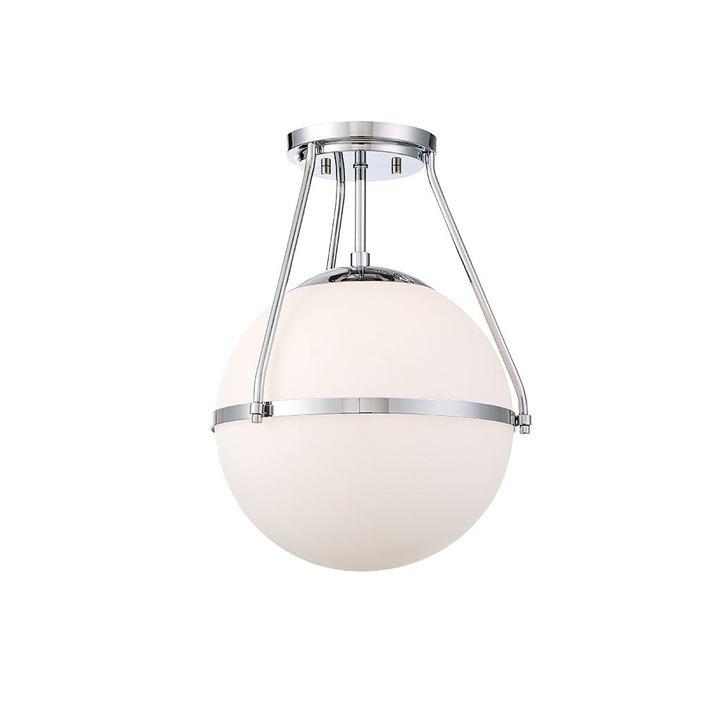 Meridian - M60054CH - One Light Semi-Flush Mount - Msemi - Chrome
