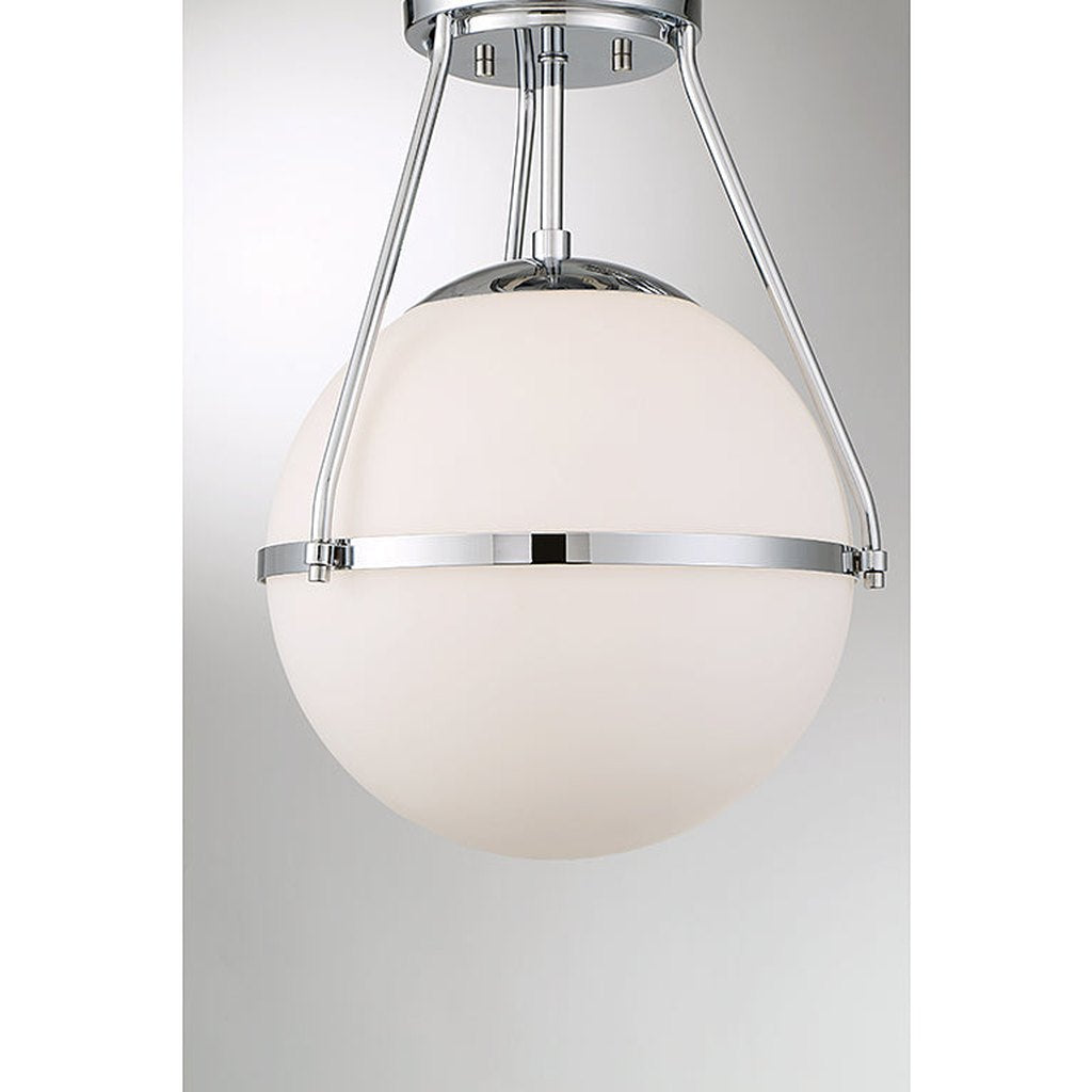 Meridian - M60054CH - One Light Semi-Flush Mount - Msemi - Chrome