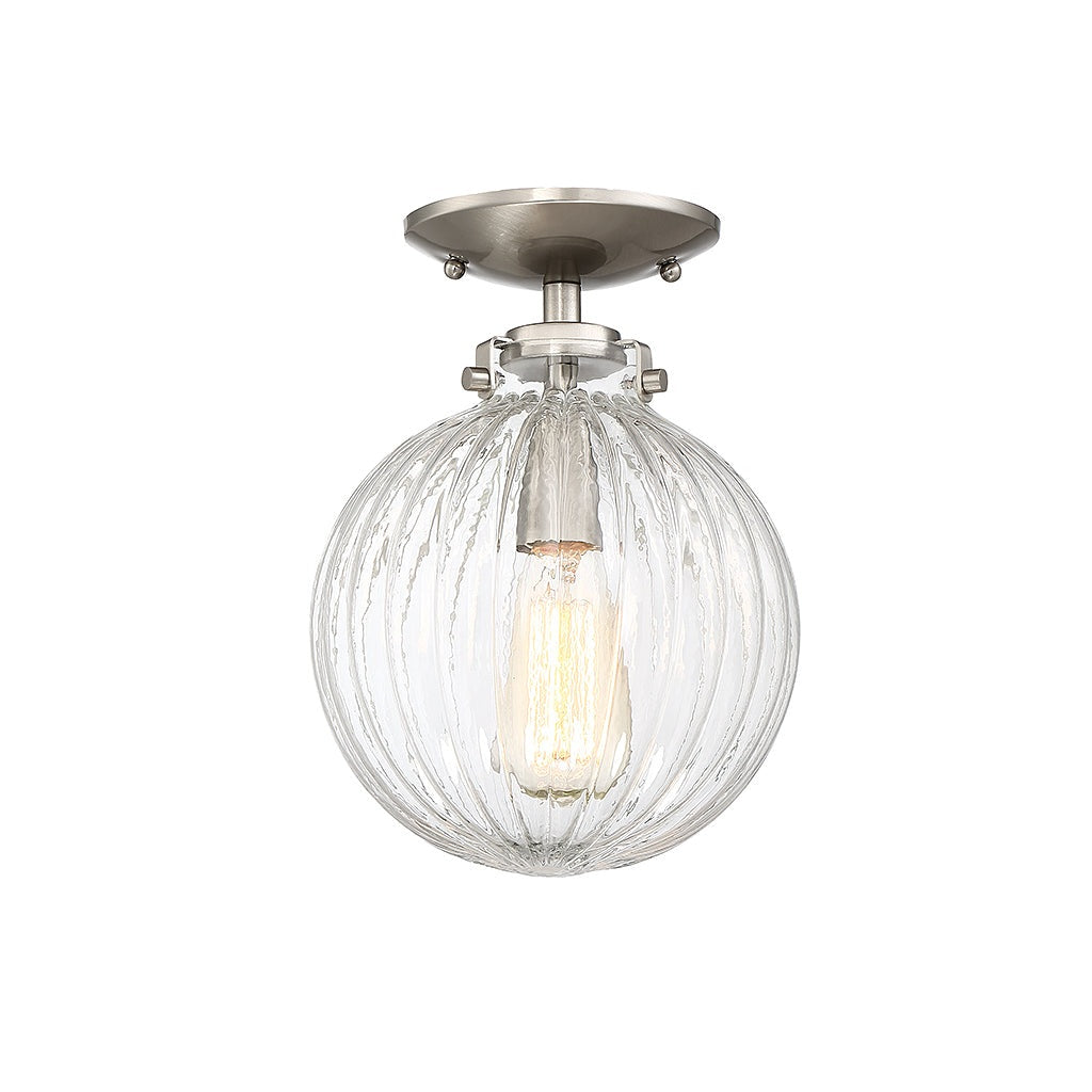 Meridian - M60056BN - One Light Semi-Flush Mount - Msemi - Brushed Nickel