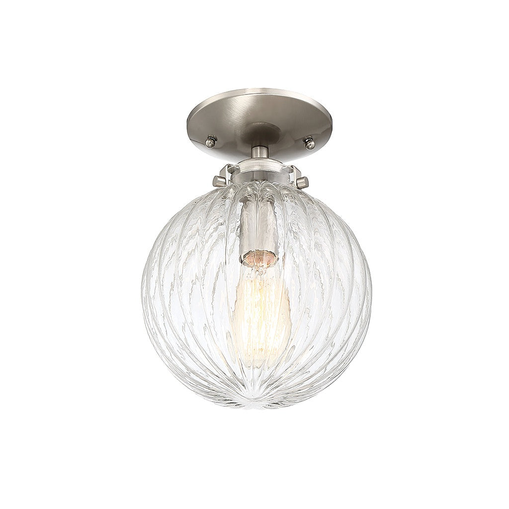 Meridian - M60056BN - One Light Semi-Flush Mount - Msemi - Brushed Nickel
