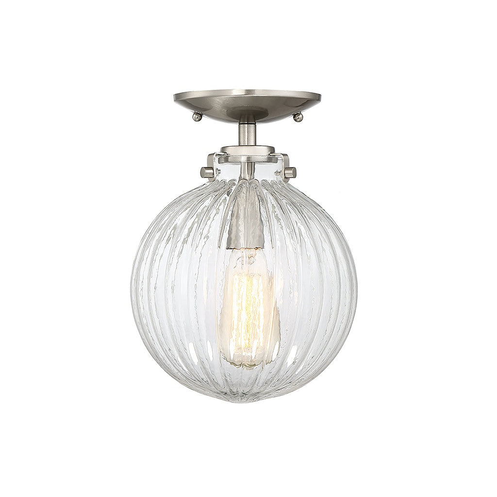 Meridian - M60056BN - One Light Semi-Flush Mount - Msemi - Brushed Nickel