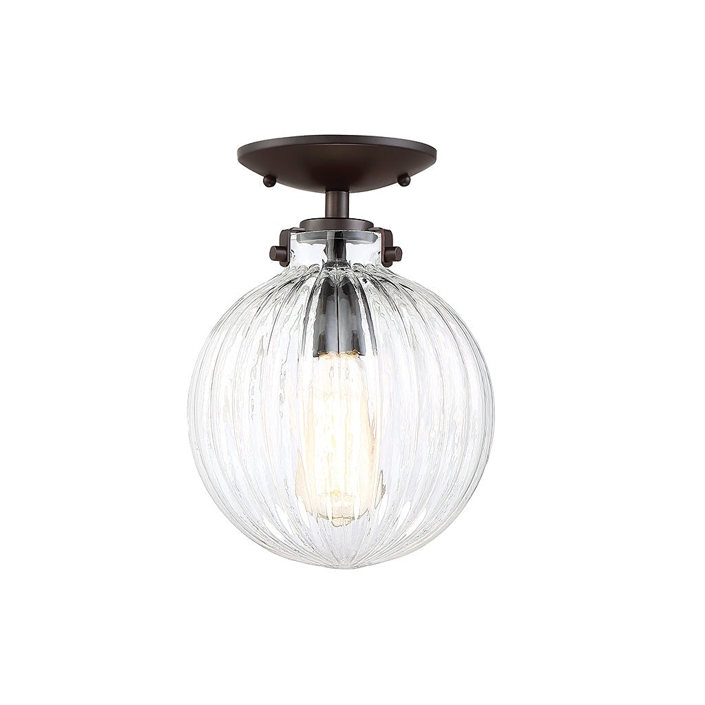 Meridian - M60056ORB - One Light Semi-Flush Mount - Msemi - Oil Rubbed Bronze