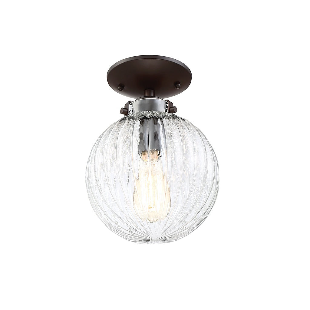 Meridian - M60056ORB - One Light Semi-Flush Mount - Msemi - Oil Rubbed Bronze