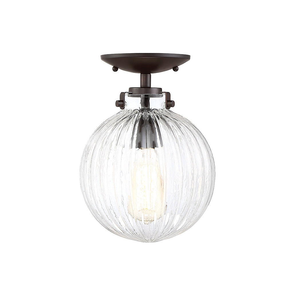 Meridian - M60056ORB - One Light Semi-Flush Mount - Msemi - Oil Rubbed Bronze