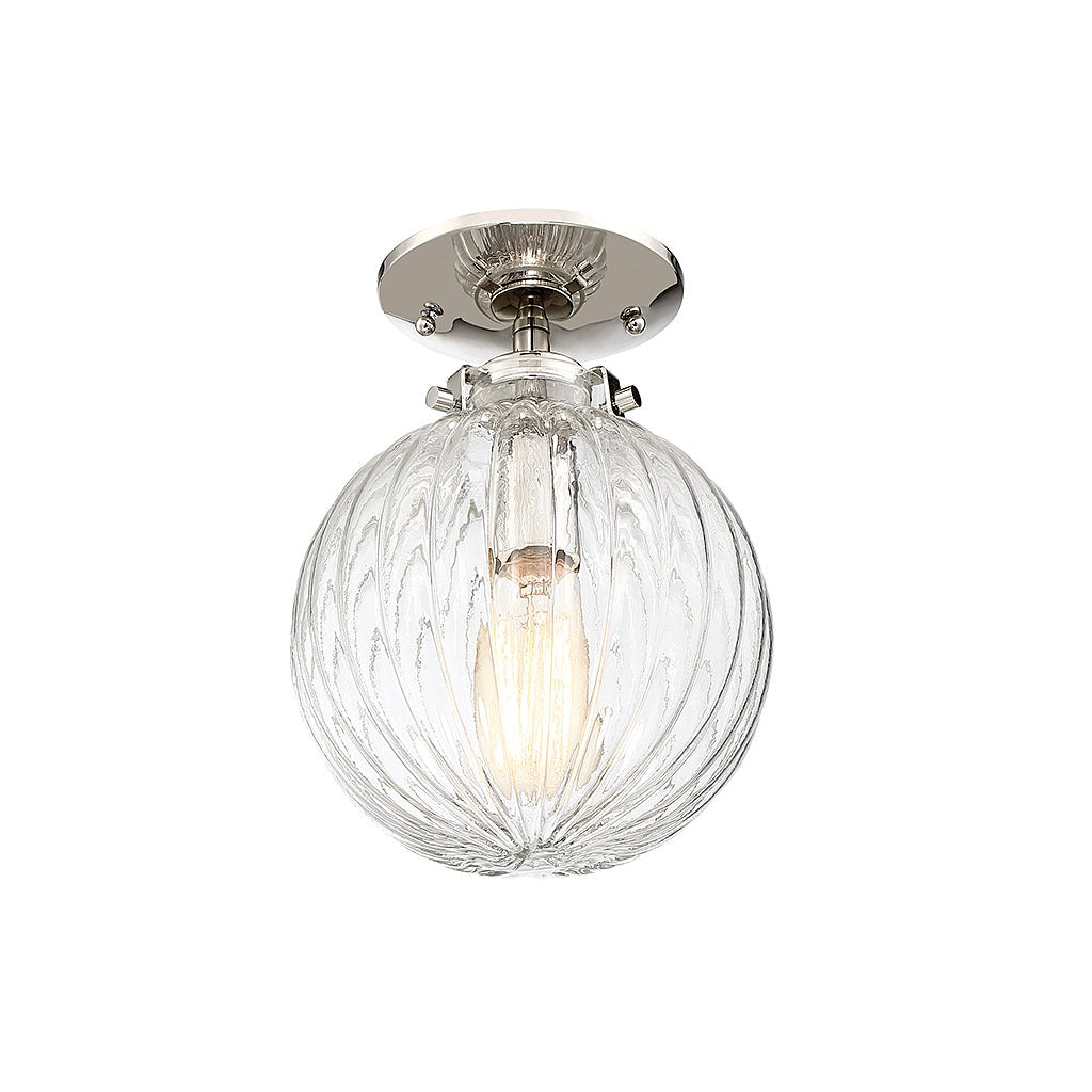 Meridian - M60056PN - One Light Semi-Flush Mount - Msemi - Polished Nickel