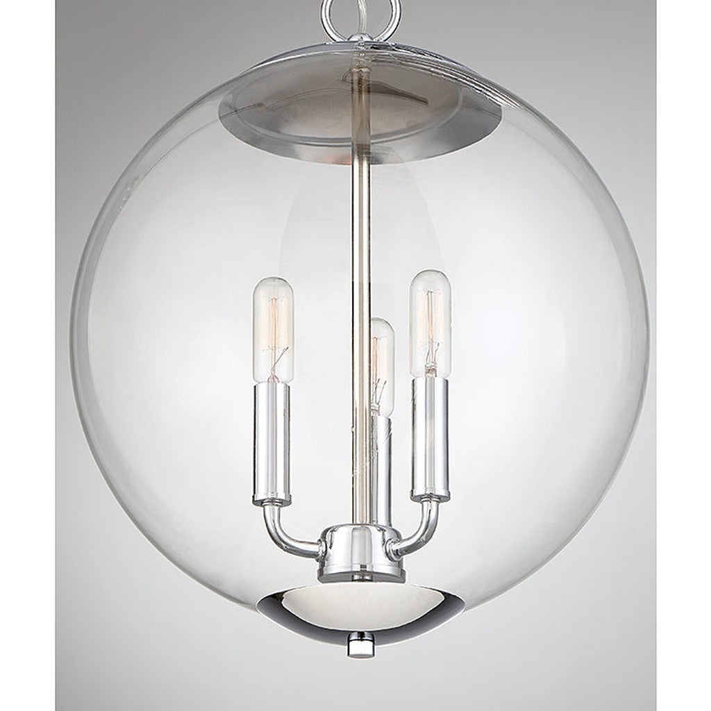 Meridian - M70060CH - Three Light Pendant - Mpend - Chrome