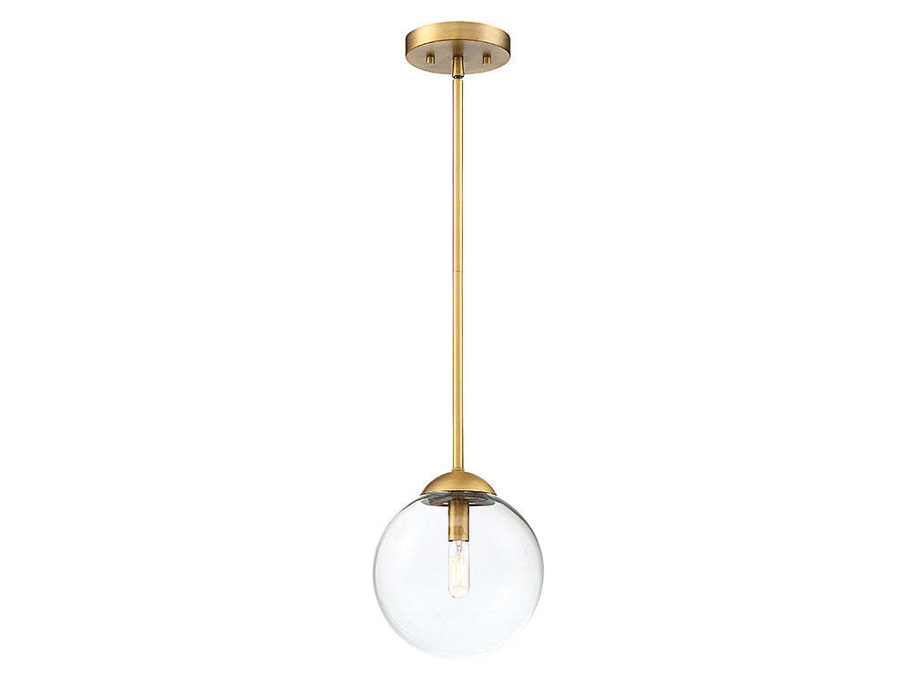 Meridian - M70067NB - One Light Mini Pendant - Mmin2 - Natural Brass