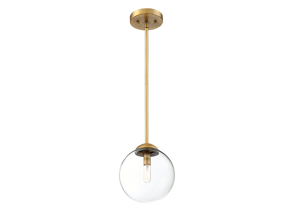 Meridian - M70067NB - One Light Mini Pendant - Mmin2 - Natural Brass