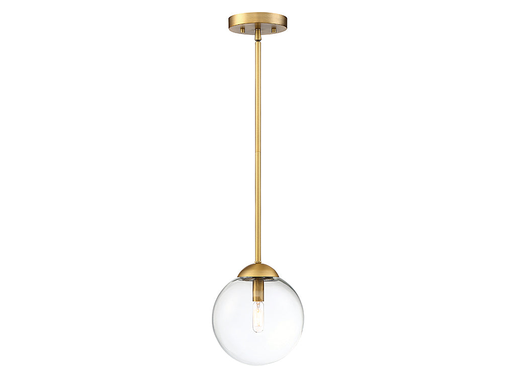 Meridian - M70067NB - One Light Mini Pendant - Mmin2 - Natural Brass